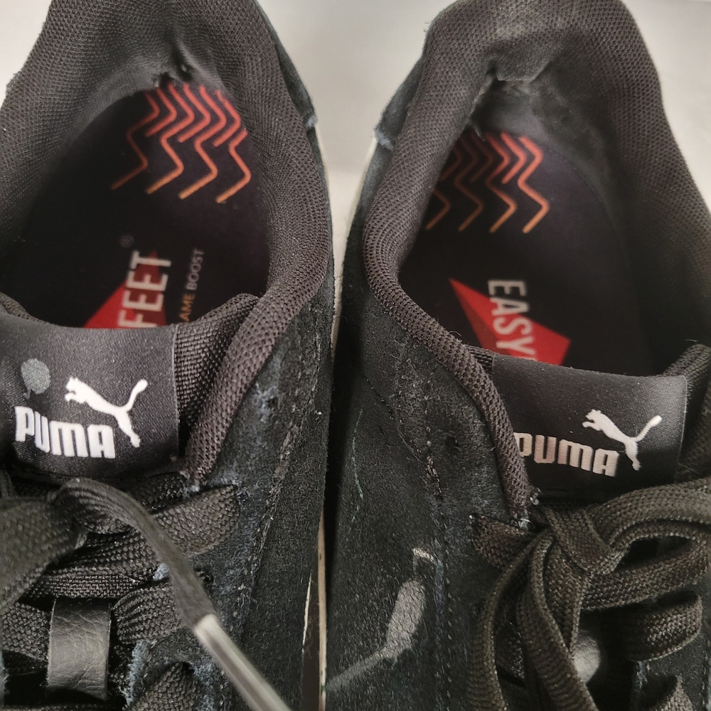 Puma Men's Black and White Suede Sneakers Easy Feet Flame Boost, Size 8.5 Mens - Picture 5 of 6